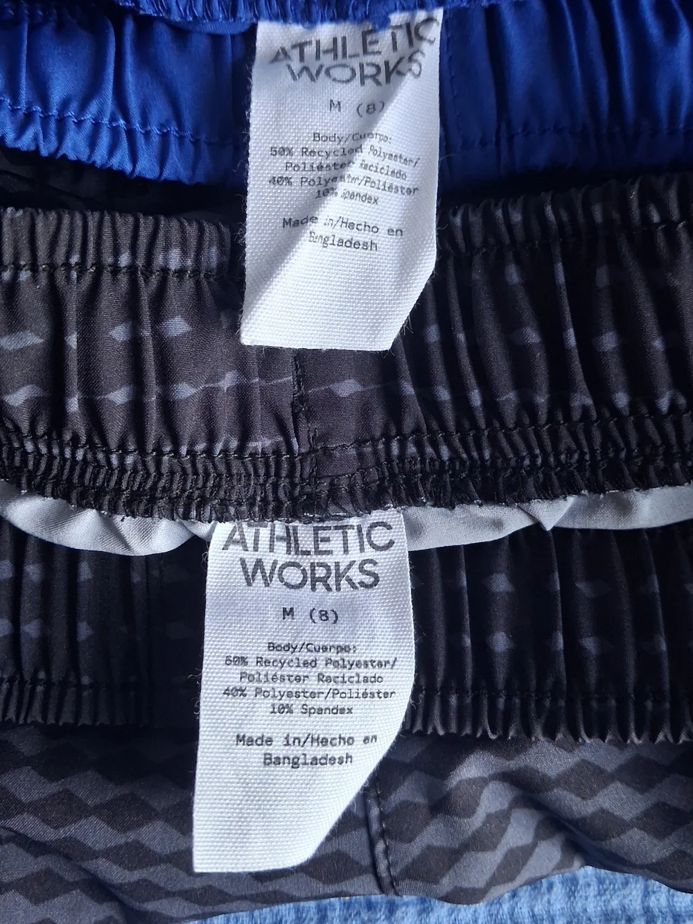 Athletic Works Blue & Gray Active Shorts Duo- Two Pair